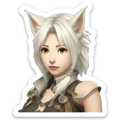 Y'shtola thinking final fantasy xiv sticker