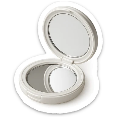 white luxury compact mirror sticker