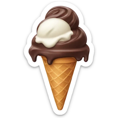 Chocolate ice cream sticker