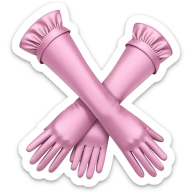 Powder pink women’s opera gloves sticker