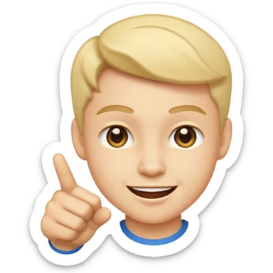 winking smirking pointing sticker