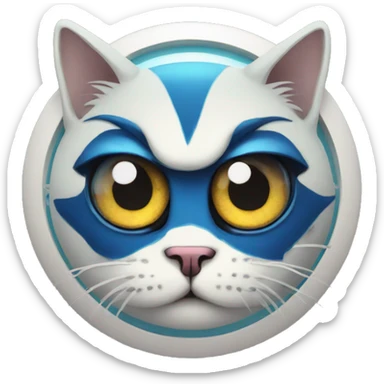 Evil eye with cat  sticker