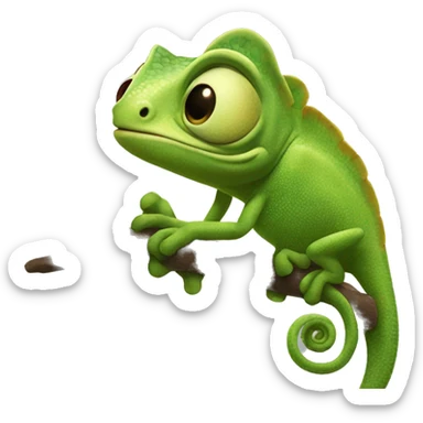 pascal the chameleon from tangled sticker