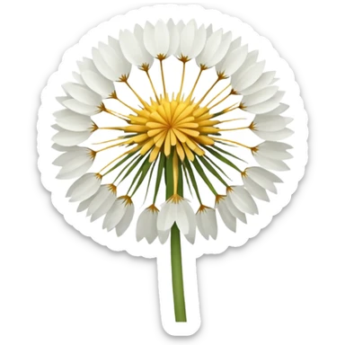 Dandelion flower emoji in white colour looks aesthetic edit better different styles types  sticker
