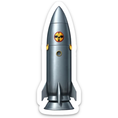ICBM with nuclear tag sticker