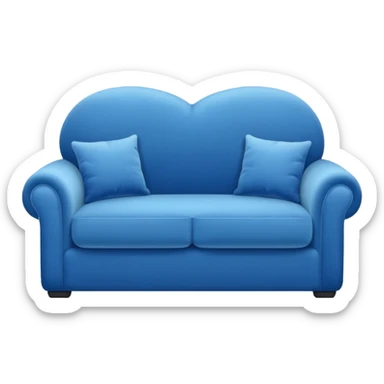 blue cozy sofa sticker