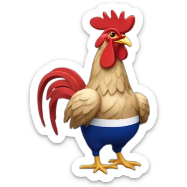 Le coq rouge Ecusson de l’équipe de France de rugby 2023 sticker