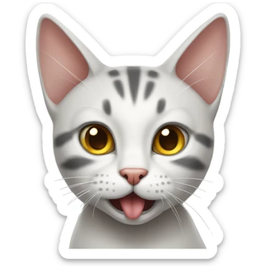 Cat meowing seductively  sticker