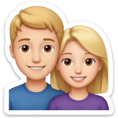 Intimate girl and boy sticker