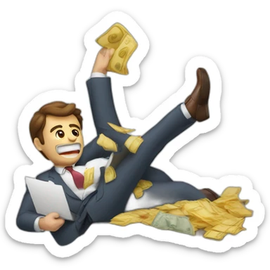 Businessman getting ripped off by a lying salesman  sticker