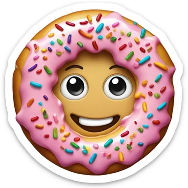 White guy made into a donut sticker