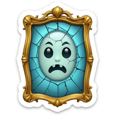 Haunted mirror – Cracked, glowing









 sticker