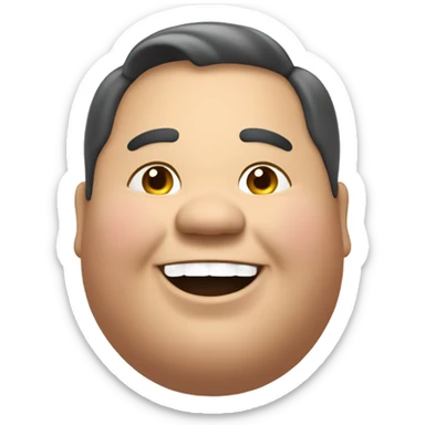 Fat man being gay sticker