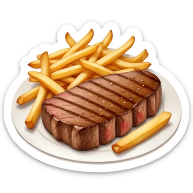 Steak frites  sticker
