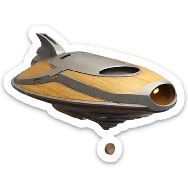 Futuristic Photographic quality Painted Flying Starship spacecraft bird’s house wooden  sticker