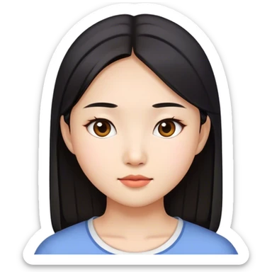 Asian beautiful girl sticker
