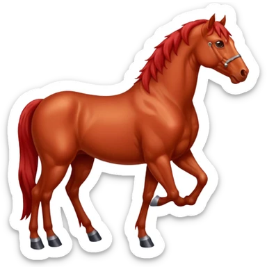 Liver red horse sticker