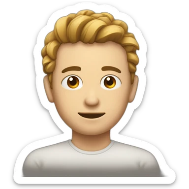 Homme boude en croisant bras sticker