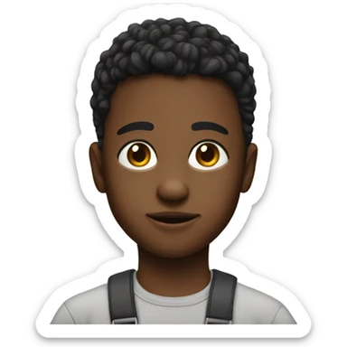 realistic portrait of boy sticker