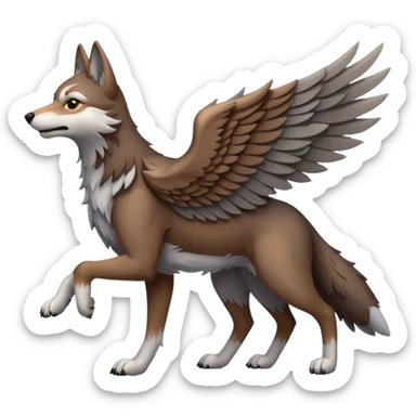 winged wolf sticker