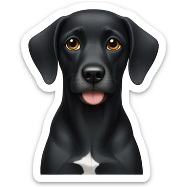 Perro negro sticker