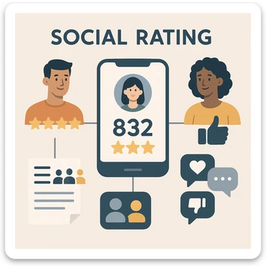 Social rating sticker