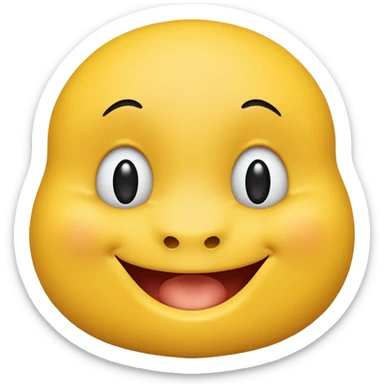 Smiley face (yellow) with mole on chin sticker