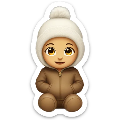 Baby in uggs  sticker