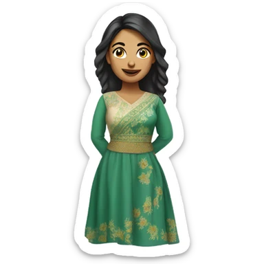 beautiful pakistan woman with dress saying " invest kro " sticker