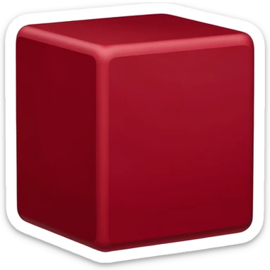 A cube made of a one thousand dark red cubes  sticker