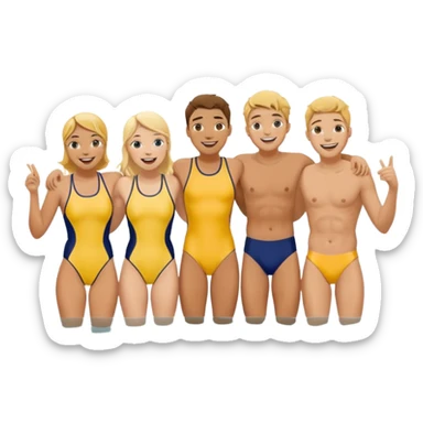university for college swimmers sticker