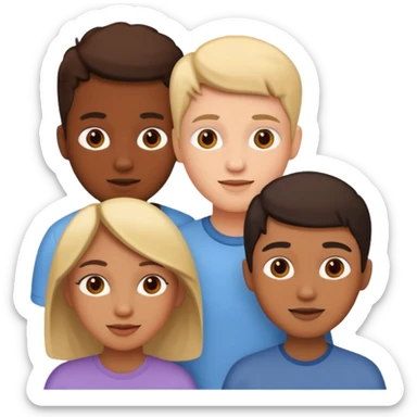 4 friends  sticker