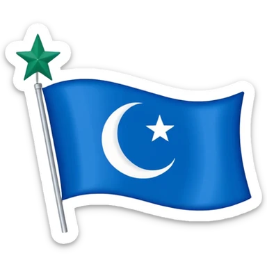 Turkstan flag🇹🇷🔵 sticker