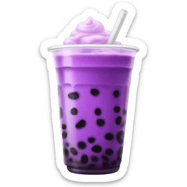 A purple boba tea sticker