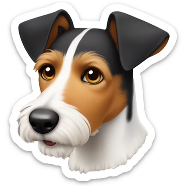 fox terrier tricolor sticker