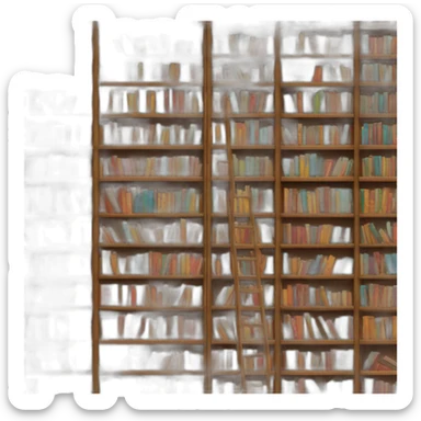 infinite bookshelves sticker