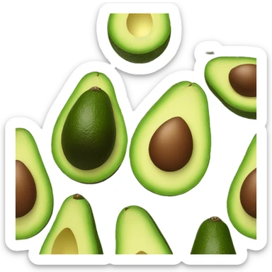 avocado umana con la faccia beve una lattina sticker