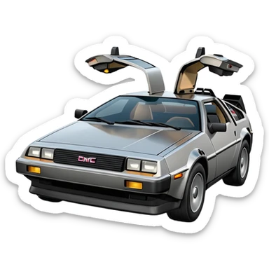 DeLorean DMC-12 driving sticker