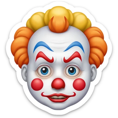 Sad clown emoji sticker