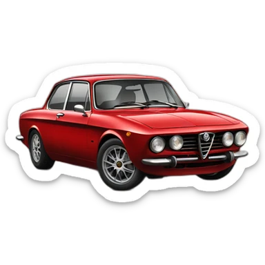 alfa romeo giulia red sticker