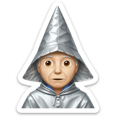 dunce tin foil hat  sticker