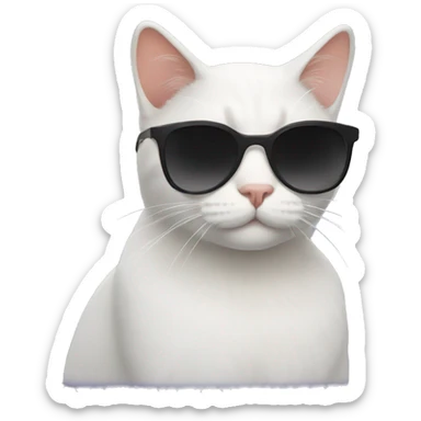 Cat with sunglasses sticker