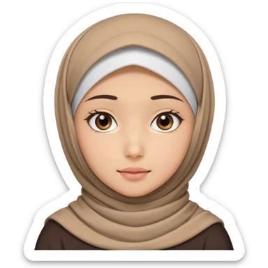 Muslim girl anime sticker