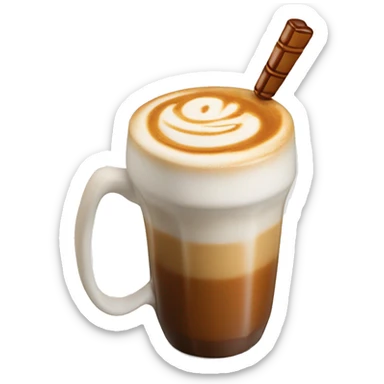 Latte Macchiato with caramel sticker