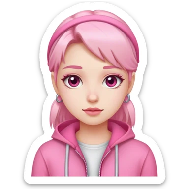 J rock girl pink sticker