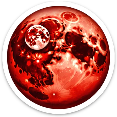 Blood moon sticker