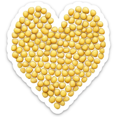 Heart made of corn  sticker
