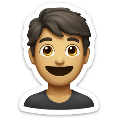 Emoji de color oscuro con una curita en la nariz casi pelado  sticker