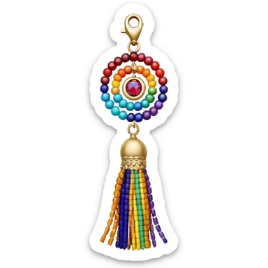 beaded tassel ade tassel pendant sticker
