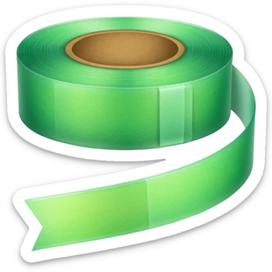 emoji of warm light green tape sticker